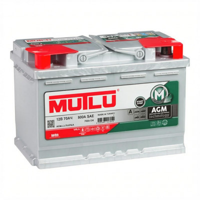 Mutlu AGM 70 Ач 760A обр. пол. (278x175x190) AGM.L3.70.076.A