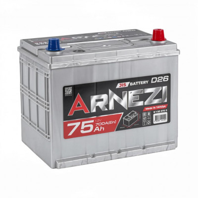 Автомобильный аккумулятор Arnezi SMF 75 Ач 700А обр.пол. D26 (260х175х225) E1300750