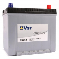 Автомобильный аккумулятор VST Стандарт 60 Ач 520А обр.пол. (230х175х225) D23-2