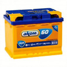 Автомобильный аккумулятор Аком 60Е 12V 60Ач 540A обр. пол. (242x175x190)
