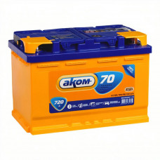 Автомобильный аккумулятор Аком 70Е 12V 70Ач 720A обр. пол. (278x175x190)