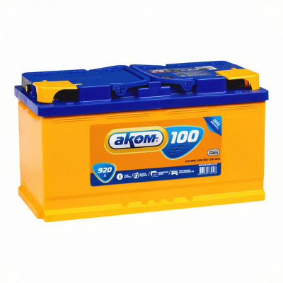 Автомобильный аккумулятор Аком 100Е 12V 100Ач 920A обр. пол. (352x175x190)